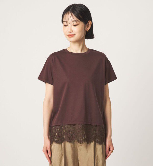 UNITED ARROWS green label relaxing「スソ レース ショートスリーブ カットソー」|Tシャツ・カットソー|