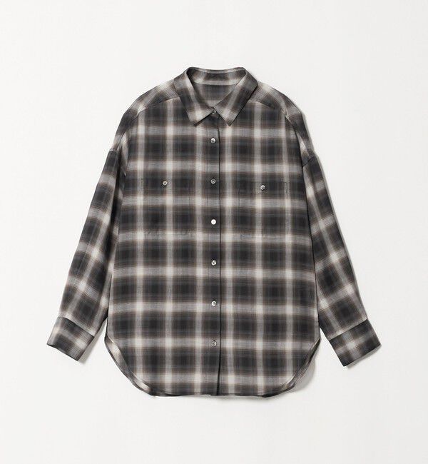 UNITED ARROWS green label relaxing「［size SHORTあり］シアー チェック シャツ」|シャツ・ブラウス|