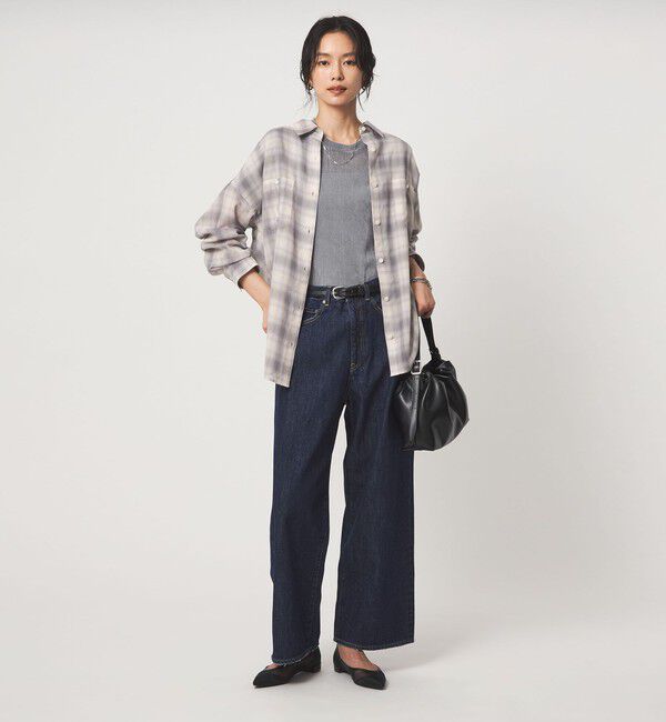 UNITED ARROWS green label relaxing「［size SHORTあり］シアー チェック シャツ」|シャツ・ブラウス|