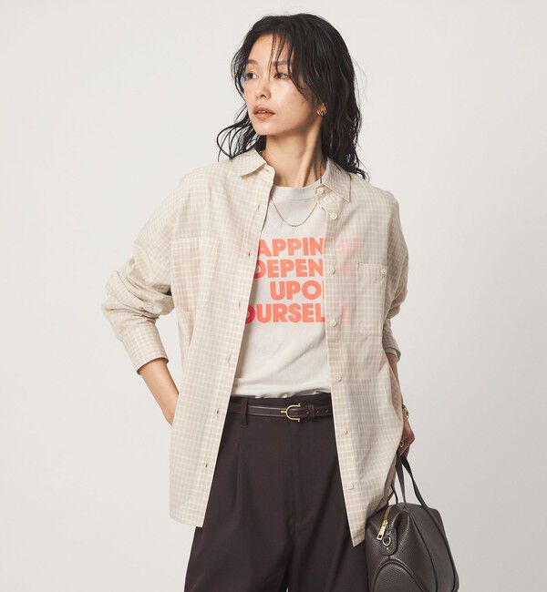 UNITED ARROWS green label relaxing「［size SHORTあり］シアー チェック シャツ」|シャツ・ブラウス|