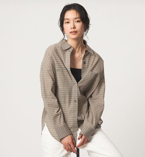 UNITED ARROWS green label relaxing「［size SHORTあり］シアー チェック シャツ」|シャツ・ブラウス|