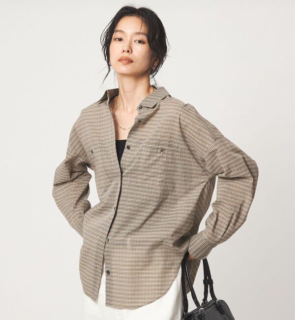 UNITED ARROWS green label relaxing「［size SHORTあり］シアー チェック シャツ」|シャツ・ブラウス|