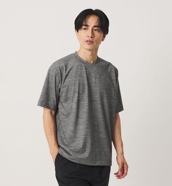 BEAUTY&YOUTH UNITED ARROWS「ウール テクスチャード クルーネック Tシャツ」|Tシャツ・カットソー|DK.GRAY