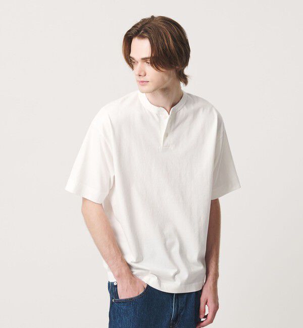 California General Store「＜Healthknit &times; CGS.＞2ボタン ヘンリーネック Tシャツ」|Tシャツ・カットソー|