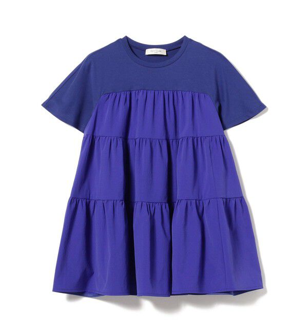 Demi-Luxe BEAMS 「【UVカット】コンビ ティアード プルオーバー」|シャツ・ブラウス|