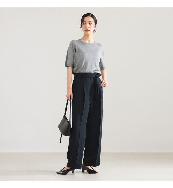 Demi-Luxe BEAMS 「ストレッチサテン タックパンツ」|チノ|