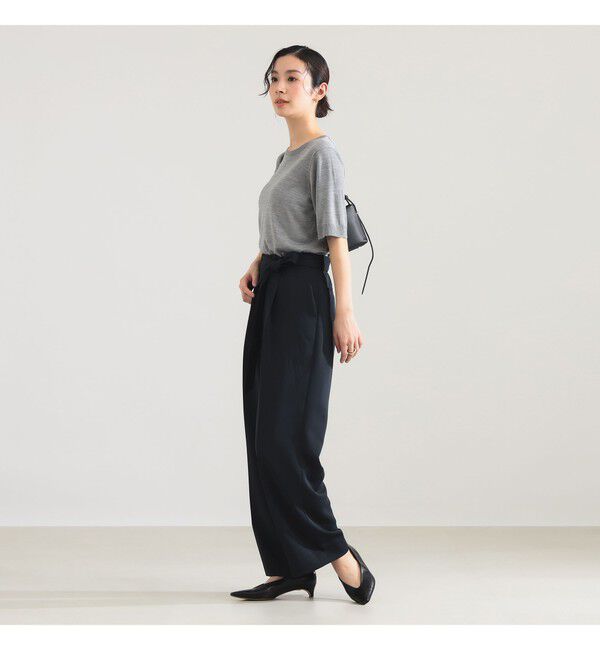 Demi-Luxe BEAMS 「ストレッチサテン タックパンツ」|チノ|