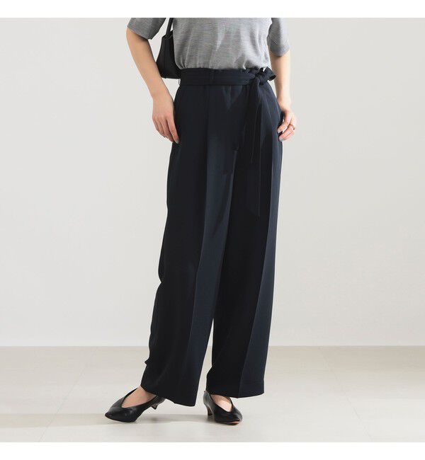 Demi-Luxe BEAMS 「ストレッチサテン タックパンツ」|チノ|