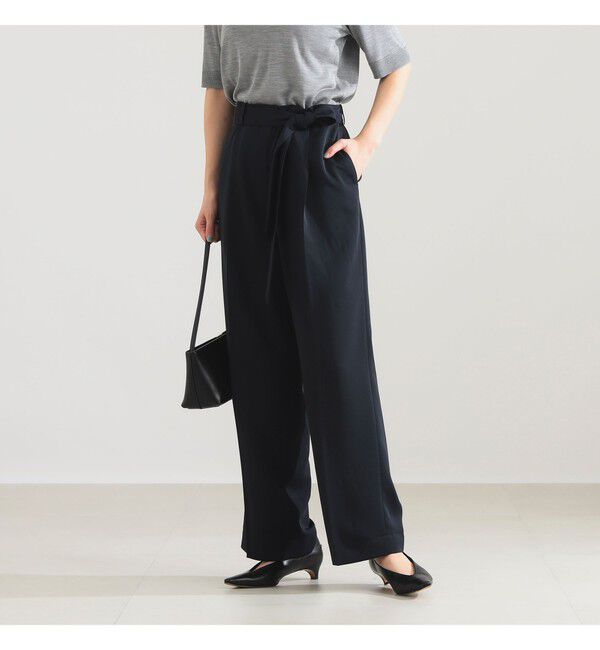 Demi-Luxe BEAMS 「ストレッチサテン タックパンツ」|チノ|