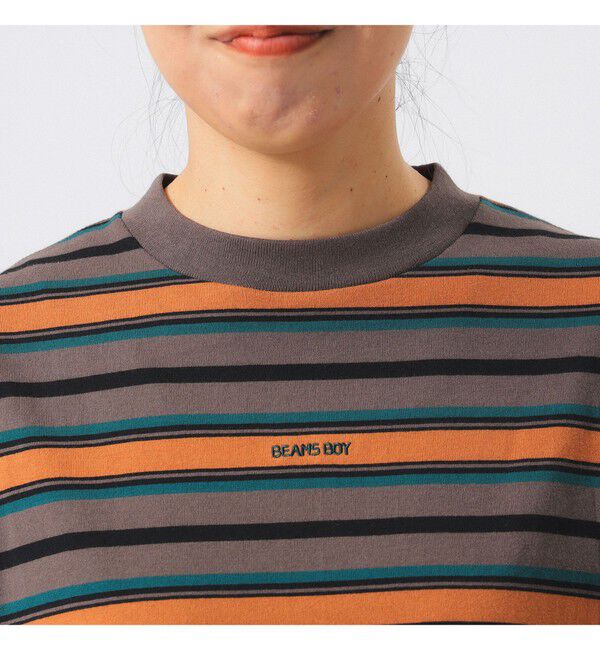 BEAMSBOY「ボーイ エンブロイダリー ボーダー ロングスリーブ」|Tシャツ・カットソー|