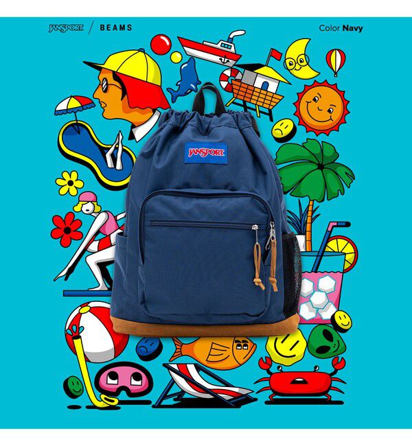 BEAMS「JANSPORT / 別注 Pack & Go」|トートバッグ|NAVY