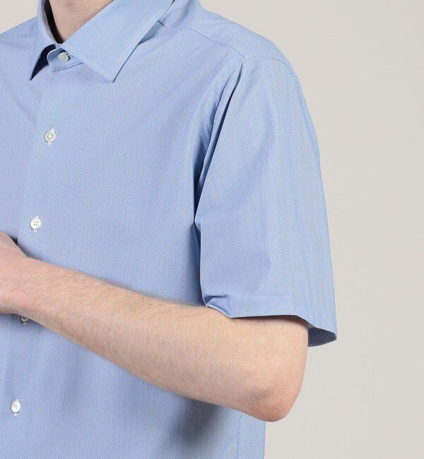 TOMORROWLAND MENS「ナイロンポリウレタン ワイドスプレッドカラー ハーフスリーブシャツ CANCLINI」|シャツ・ブラウス|