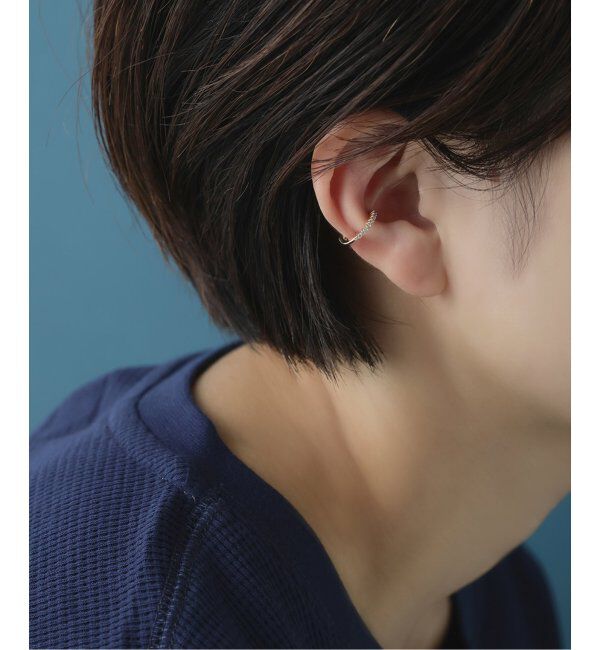 Lilas by Spick&Span「※ダイヤラインフィットイヤーカフ K10（片耳）」|イヤーカフ|
