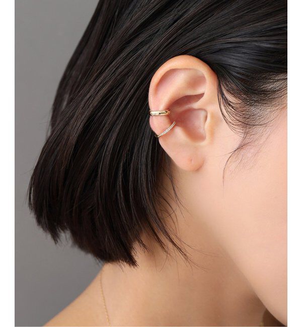 Lilas by Spick&Span「※ダイヤラインフィットイヤーカフ K10（片耳）」|イヤーカフ|