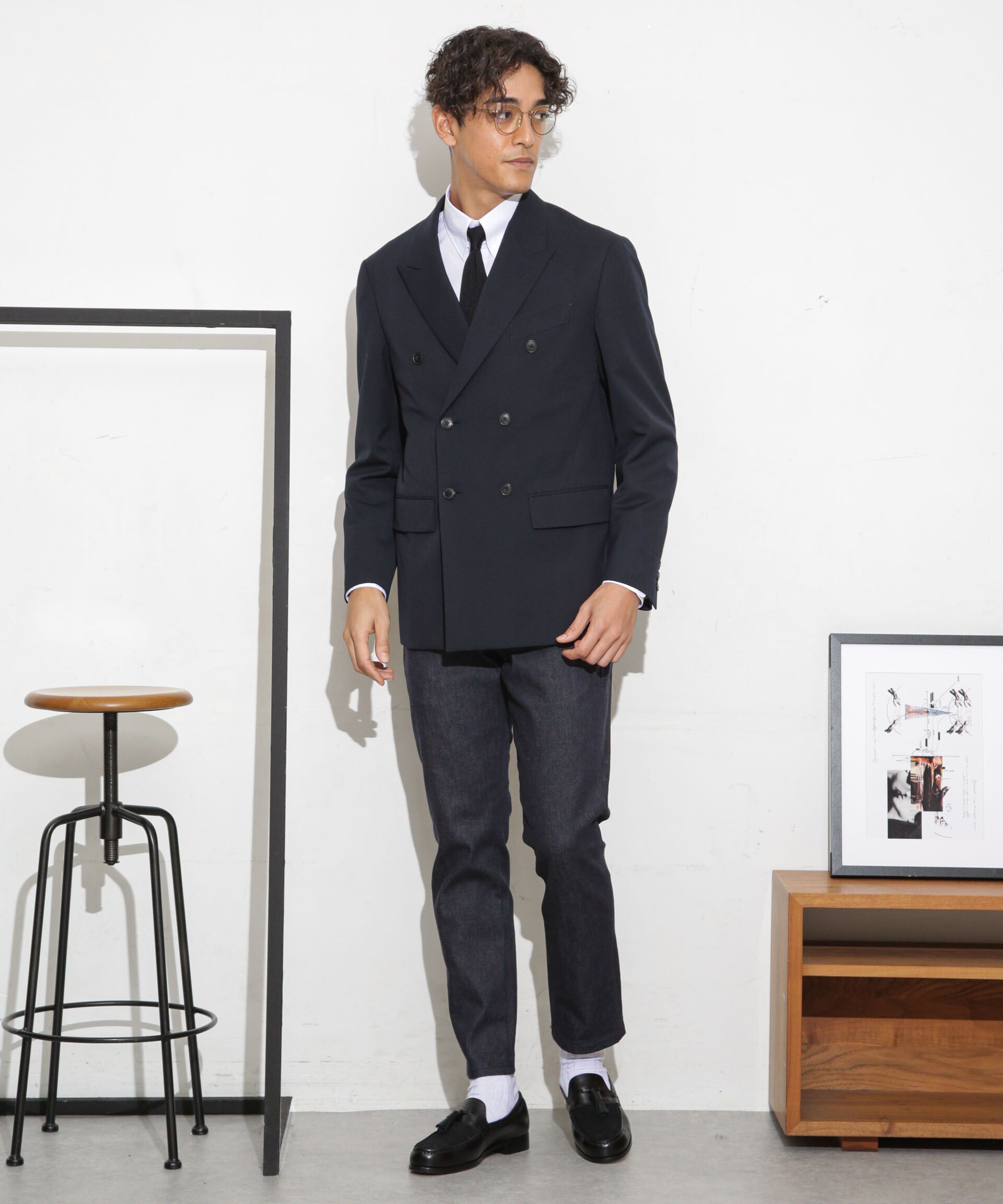 NANO universe「LB.03/｢ESSENTIAL LINE｣ノンフェイドスキニースラックス」|デニム|