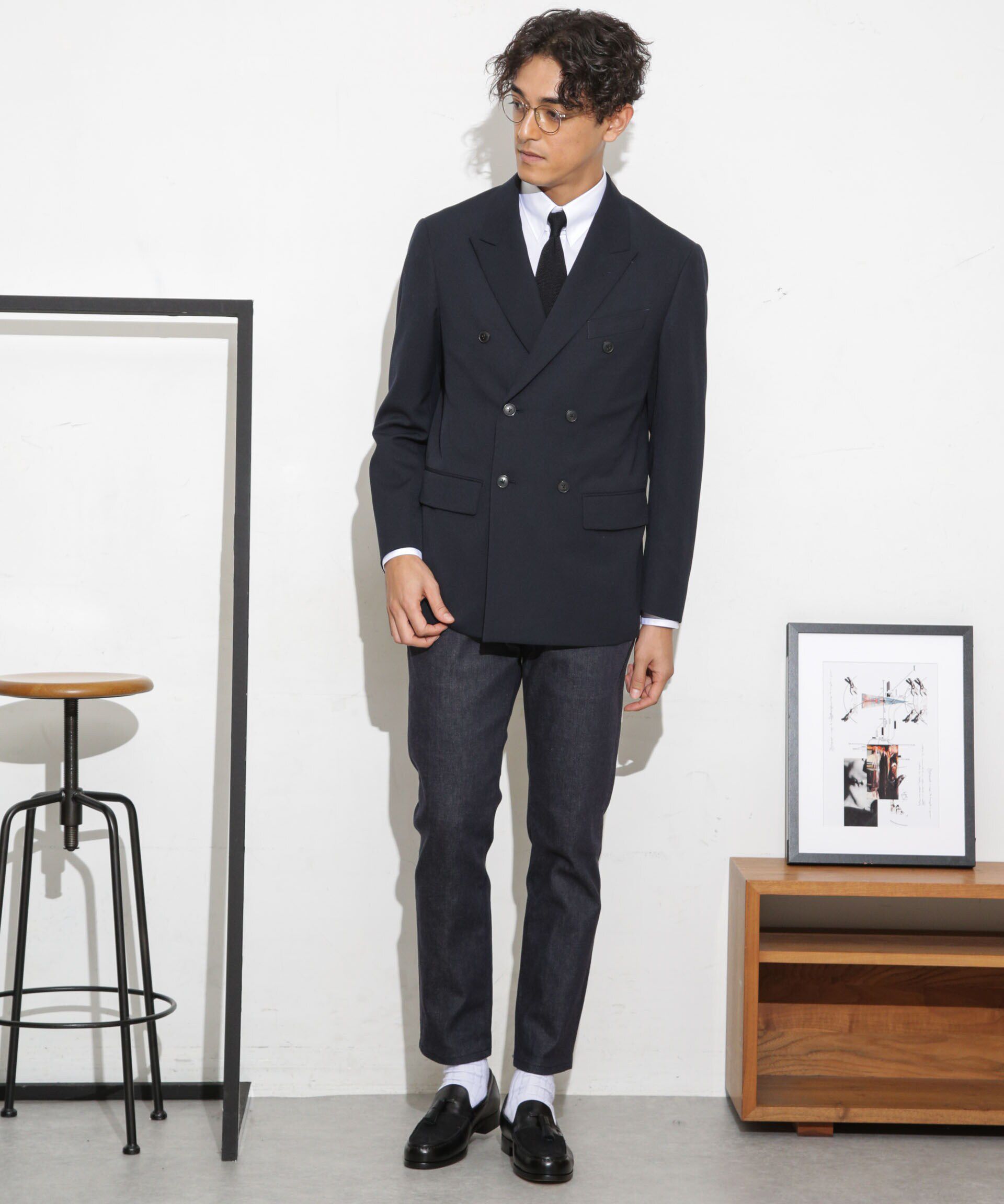 NANO universe「LB.03/｢ESSENTIAL LINE｣ノンフェイドスキニースラックス」|デニム|