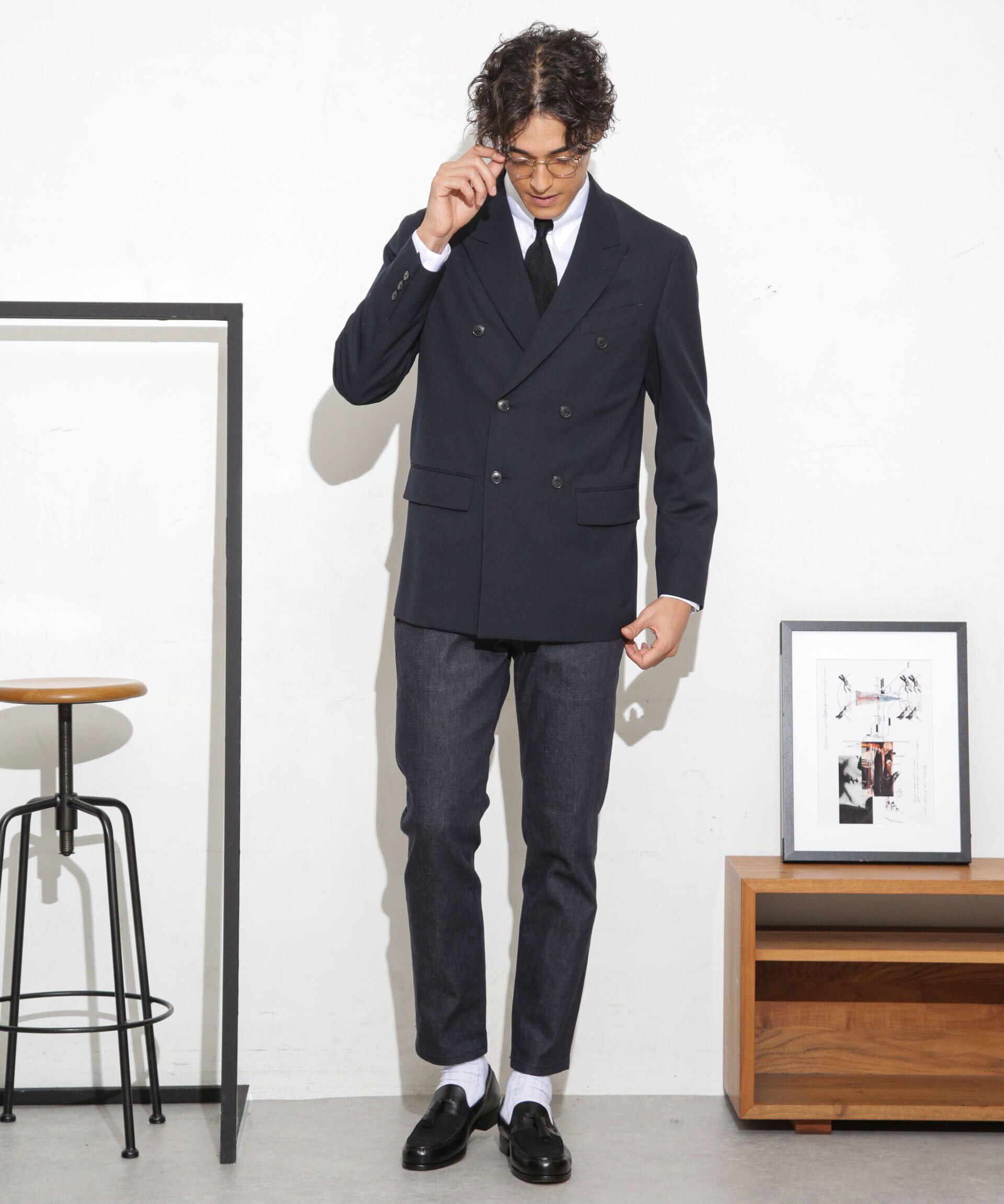 NANO universe「LB.03/｢ESSENTIAL LINE｣ノンフェイドスキニースラックス」|デニム|