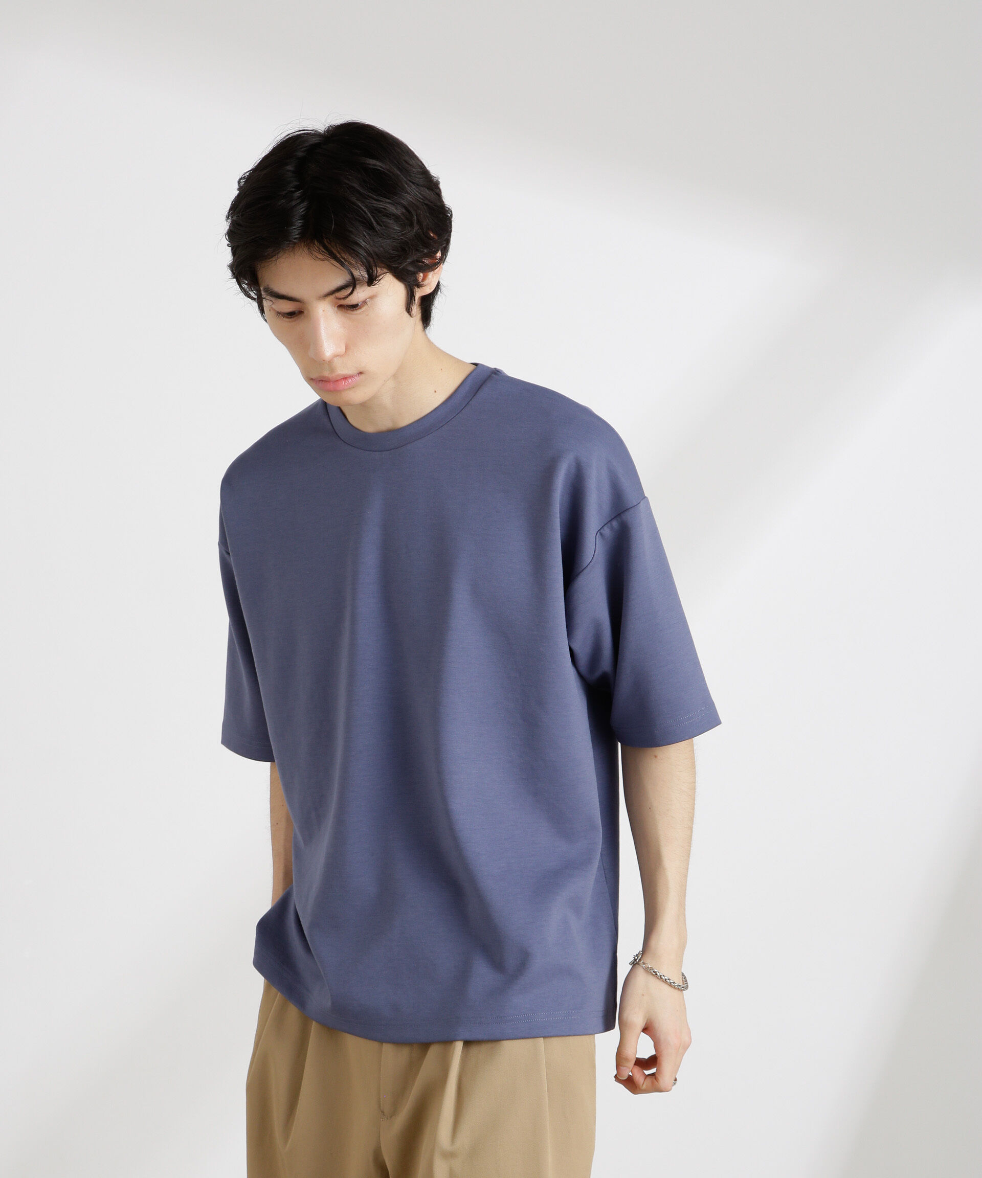 NANO universe「ワイドダンボールTシャツ 半袖」|Tシャツ・カットソー|