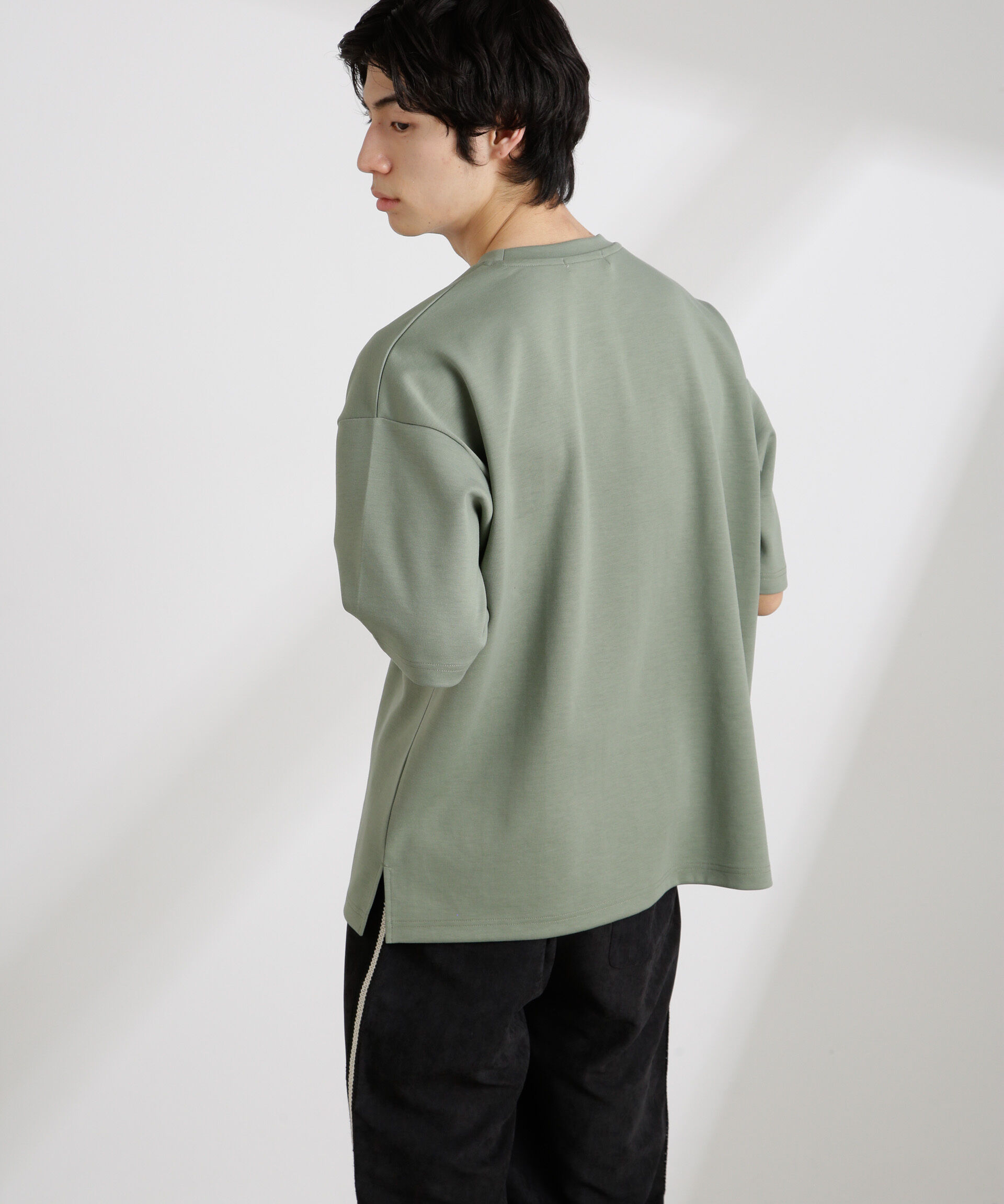 NANO universe「ワイドダンボールTシャツ 半袖」|Tシャツ・カットソー|