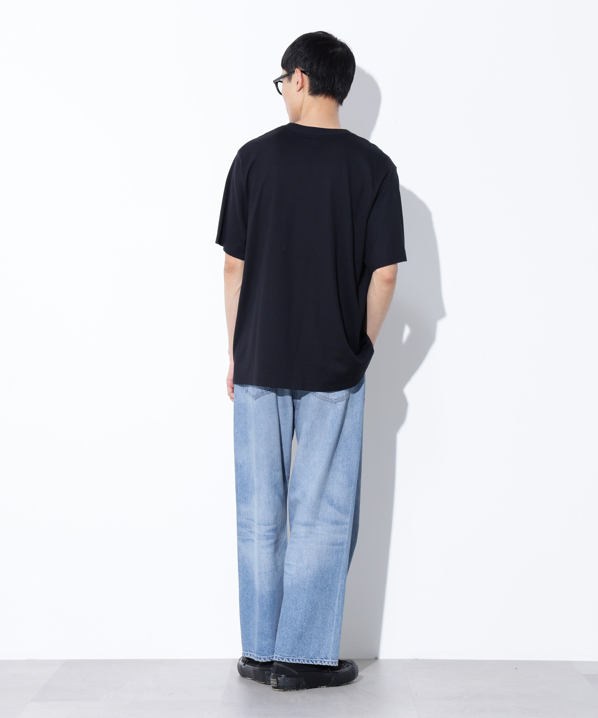 nano･universe「AUTHENコラボ SILKNIZED DENIM ワイドレッグ(セットアップ可)」|チノ|