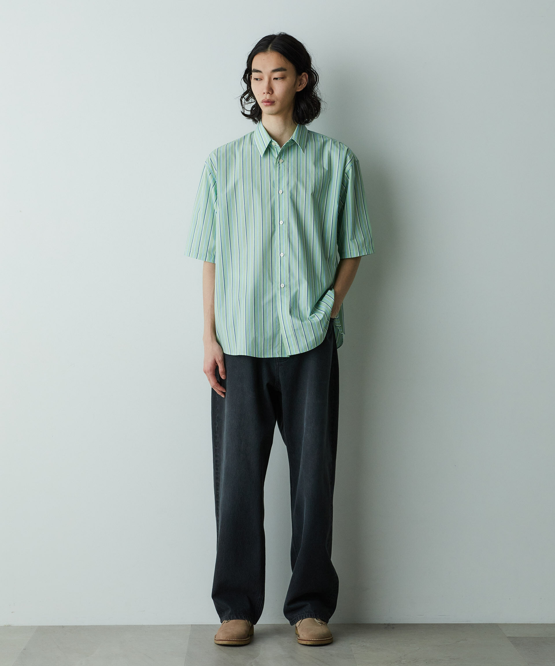  「｢HOTEL PALACE｣ｵﾃﾙﾊﾟﾗｽ 13ozﾊﾞｲｵﾌﾞﾘｰﾁﾙｰｽﾞｼﾙｴｯﾄ  」|デニム|