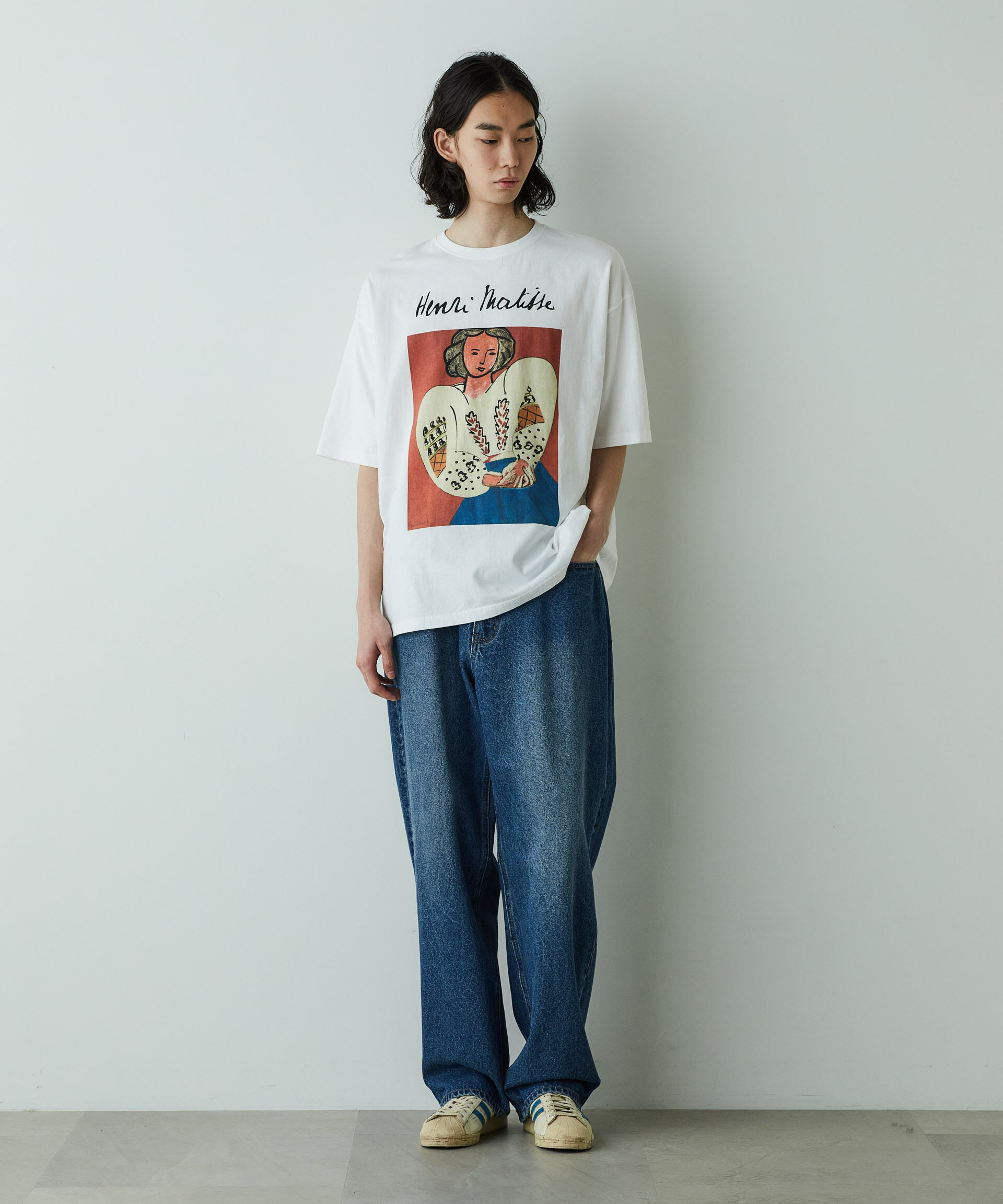  「｢HOTEL PALACE｣ｵﾃﾙﾊﾟﾗｽ 13ozﾊﾞｲｵﾌﾞﾘｰﾁﾙｰｽﾞｼﾙｴｯﾄ  」|デニム|ブルー