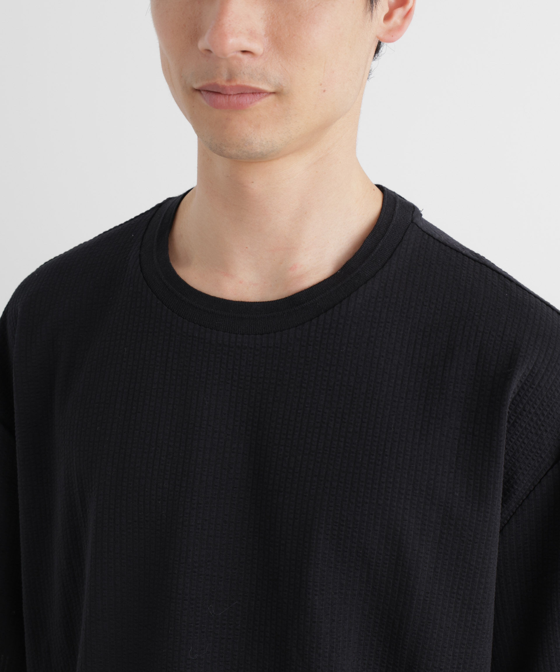 nano･universe「シルケットサッカーワイドTシャツ 半袖」|Tシャツ・カットソー|