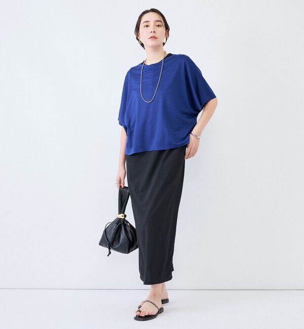 NOLLEY'S「《接触冷感》ウォッシャブルハリジェンヌケーププルオーバー」|Tシャツ・カットソー|