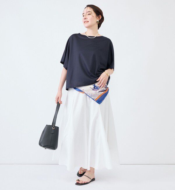 NOLLEY'S「《接触冷感》ウォッシャブルハリジェンヌケーププルオーバー」|Tシャツ・カットソー|