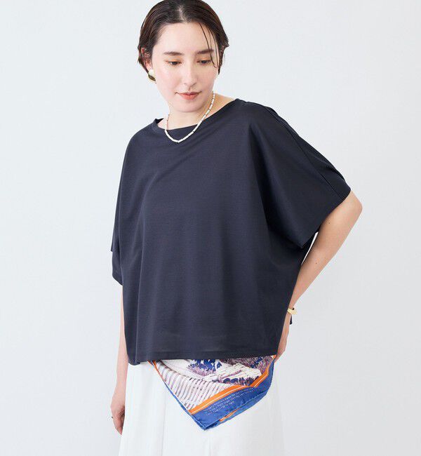NOLLEY'S「《接触冷感》ウォッシャブルハリジェンヌケーププルオーバー」|Tシャツ・カットソー|