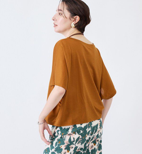 NOLLEY'S「《接触冷感》ウォッシャブルハリジェンヌケーププルオーバー」|Tシャツ・カットソー|