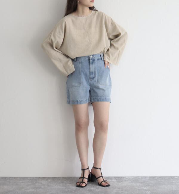 fredy emue「【fredy emue】リネン混Tシャツブラウス」|シャツ・ブラウス|