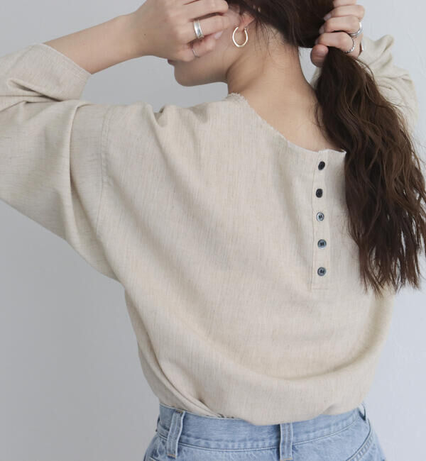 fredy emue「【fredy emue】リネン混Tシャツブラウス」|シャツ・ブラウス|