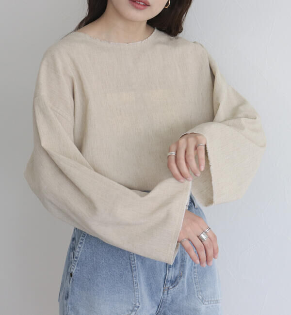 fredy emue「【fredy emue】リネン混Tシャツブラウス」|シャツ・ブラウス|