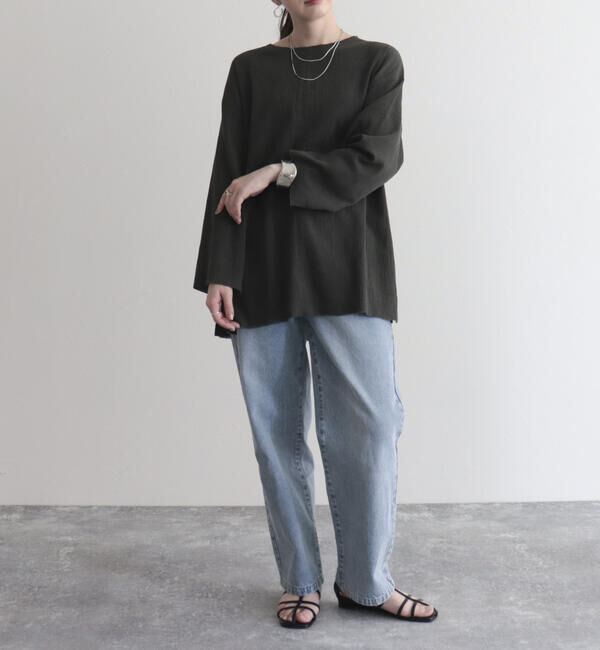 fredy emue「【fredy emue】リネン混Tシャツブラウス」|シャツ・ブラウス|