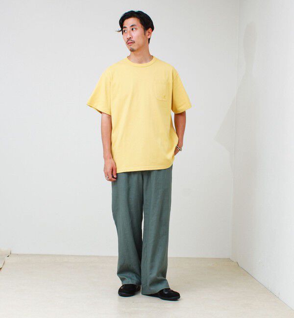 GLOSTER「【GEVACO/ゲバコ】ベーシックオープンエンド天竺ポケット刺繍Tシャツ」|Tシャツ・カットソー|