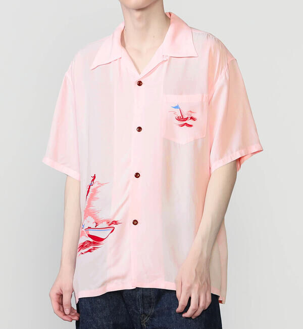  「SUN SURF | ハワイアンシャツ &ldquo;WATER SKIING&rdquo;  MEN」|シャツ・ブラウス|PINK