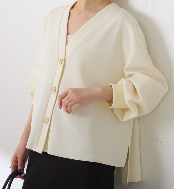  「《WEB限定/体型カバー/再入荷》メタル釦ジョーゼットカーディガン」|Tシャツ・カットソー|