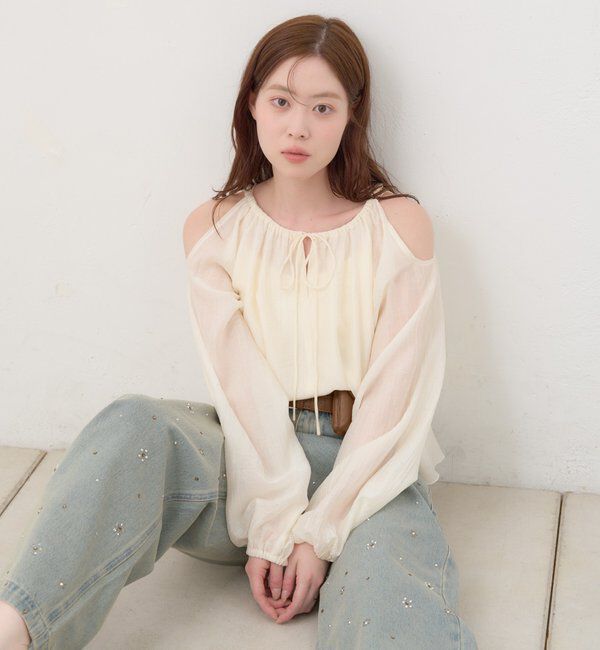  「【S.Lサイズ展開】カットアウトブラウス」|シャツ・ブラウス|