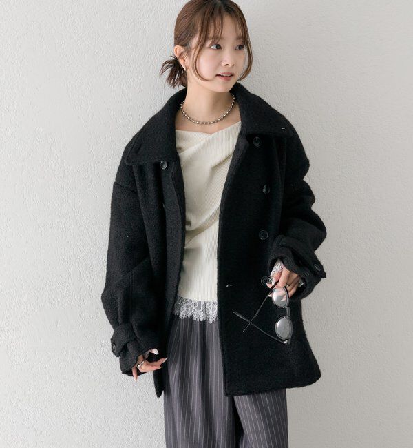  「シャギーPコート」|ピーコート|