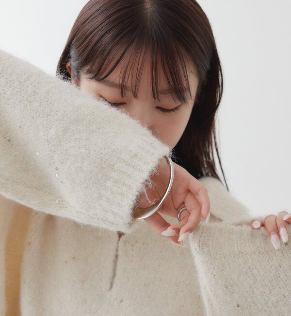  「襟付きラメニット」|ニット・セーター|