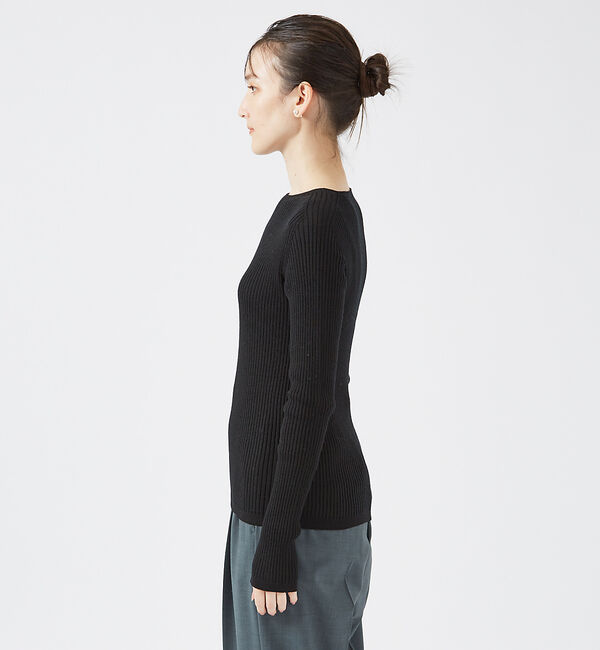 qualite「【日本製/2024AW】シームレスクルーネックニット」|ニット・セーター|