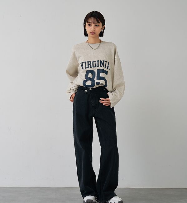 abahouse mavie「裏毛ドロストロゴプルオーバー」|スウェット・ジャージ|
