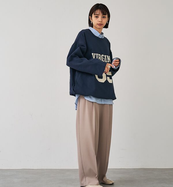 abahouse mavie「裏毛ドロストロゴプルオーバー」|スウェット・ジャージ|