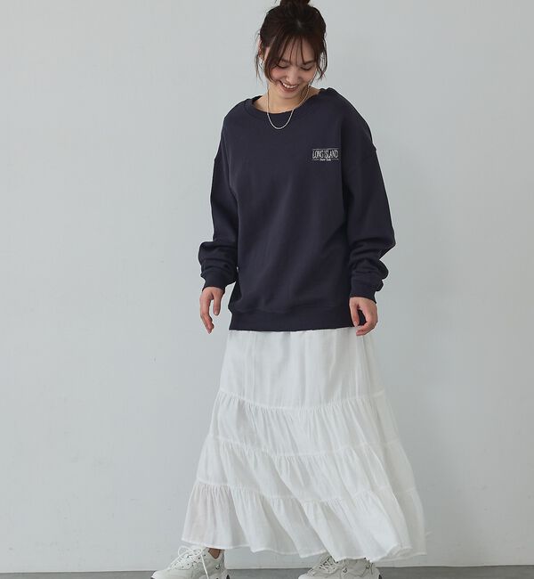 abahouse mavie「【ゆるっとこなれ感】ヴィンテージライクスウェット/冬服/長袖/刺繍/裏起毛」|スウェット・ジャージ|