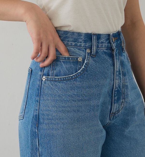 abahouse mavie「ウォッシュドバレルデニムパンツ」|デニム|