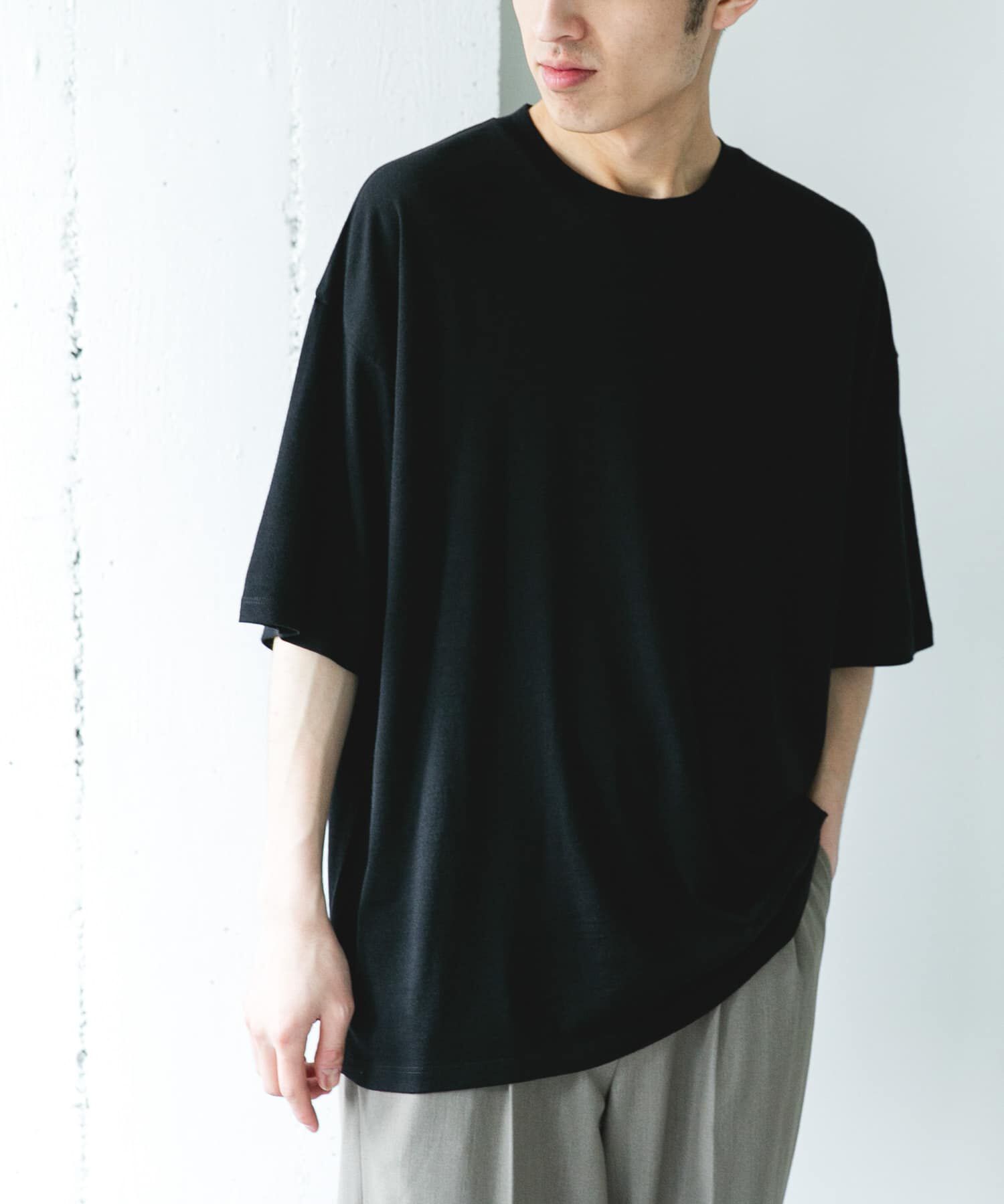 URBAN RESEARCH DOORS「PURE WOOL クルーネックショートスリーブTシャツ」|Tシャツ・カットソー|