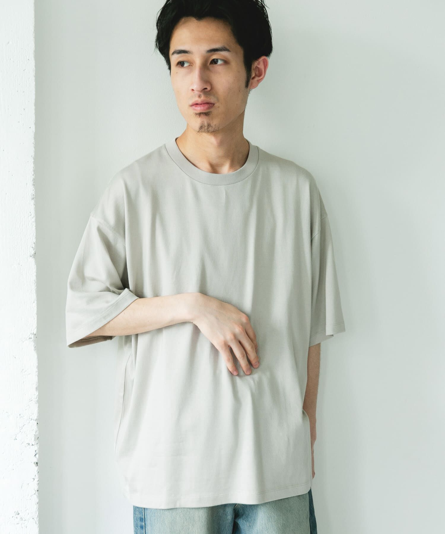 URBAN RESEARCH DOORS「コットンレーヨンクルーネック ショートスリーブ Tシャツ」|Tシャツ・カットソー|