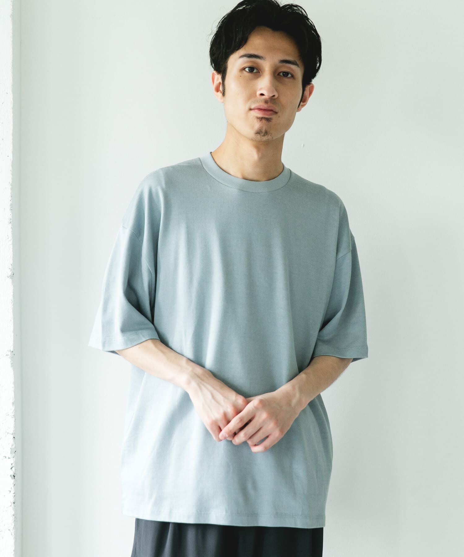 URBAN RESEARCH DOORS「コットンレーヨンクルーネック ショートスリーブ Tシャツ」|Tシャツ・カットソー|