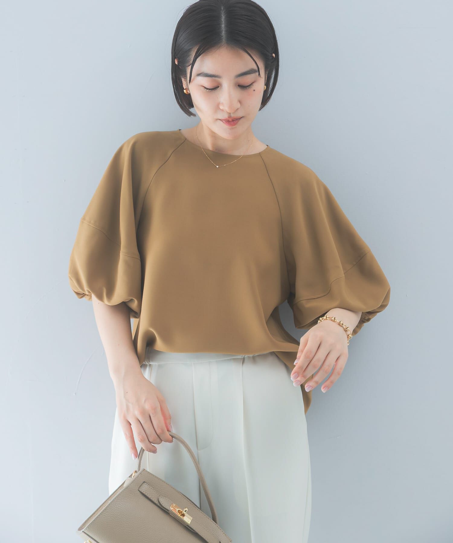 URBAN RESEARCH ROSSO「クールタッチ 吸水速乾バルーンブラウス」|シャツ・ブラウス|
